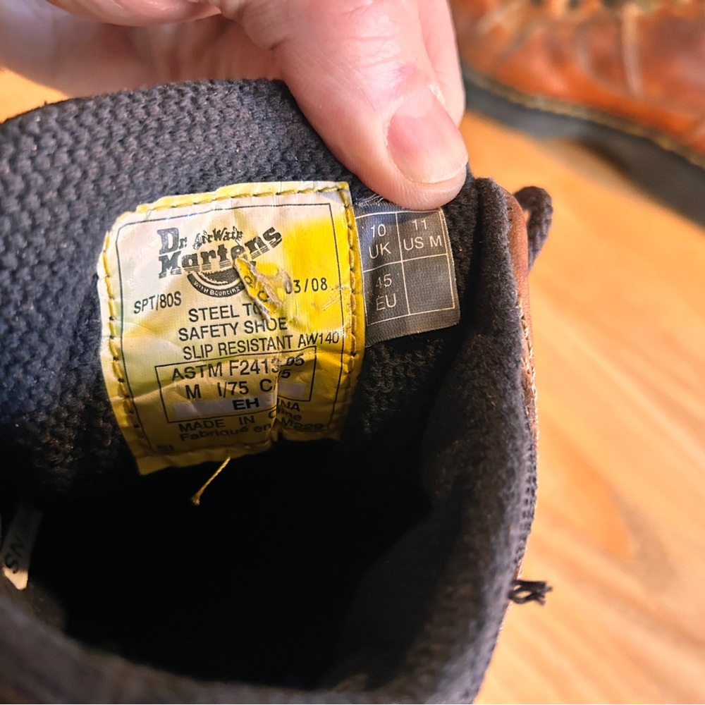 Dr. Martens Brown Leather Men's Boots - Picture 6 of 12